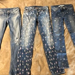 Bundle of three girls designer jeans, size 10, perfect condition